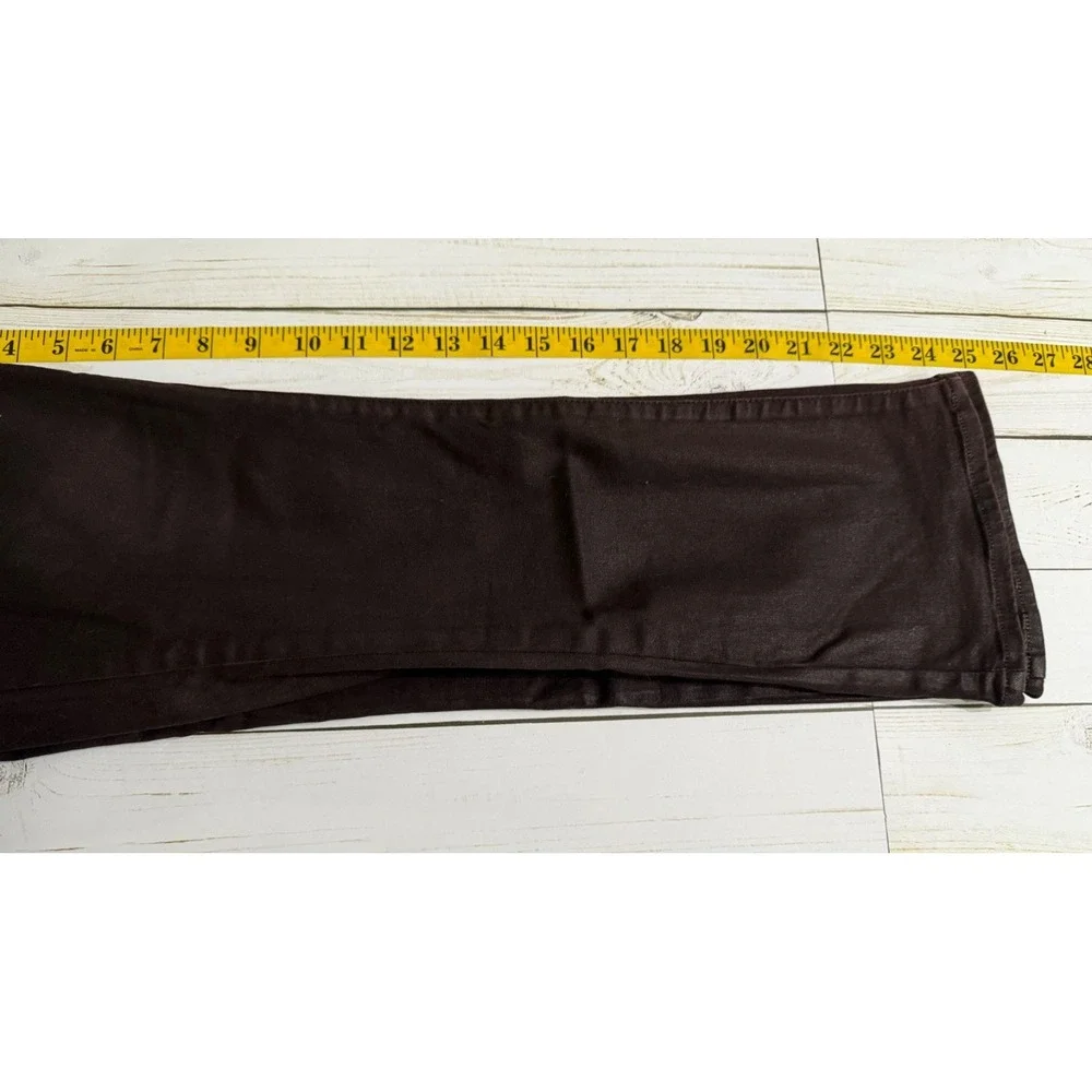 7‎ For All Mankind Coated High Waist Skinny Jeans Brown Size 24